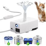 Qpets Cat Water Fountain Replacement Pump with LED Switch for 50oz, 95oz and 108oz Fountains