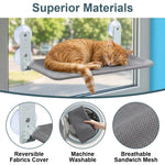 Qpets Foldable Cat Window Hammock with Cordless Design, Reversible Cover and 55 lb Support