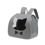 Qpets Foldable Pet Backpack Carrier with Breathable Mesh and Transparent Panels for Cats and Small Dogs