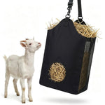 Qpets Slow Feed Hay Bag Hanging Feeder with Adjustable Strap and 600D Oxford Fabric