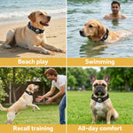 Qpets Reflective AirTag Dog Collar for Medium Dogs with Waterproof Holder, Padding and Dual D Rings