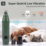 Qpets Electric Pet Nail Grinder for Dogs and Cats with LED Light and Adjustable Speed