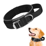 Qpets® Dog Collar Tactic, Dog Collar with Control Handle & D Ring Safety Reflective Dog Collar Adjustable Sliding Buckle Training Collar for 30-50kg Dogs