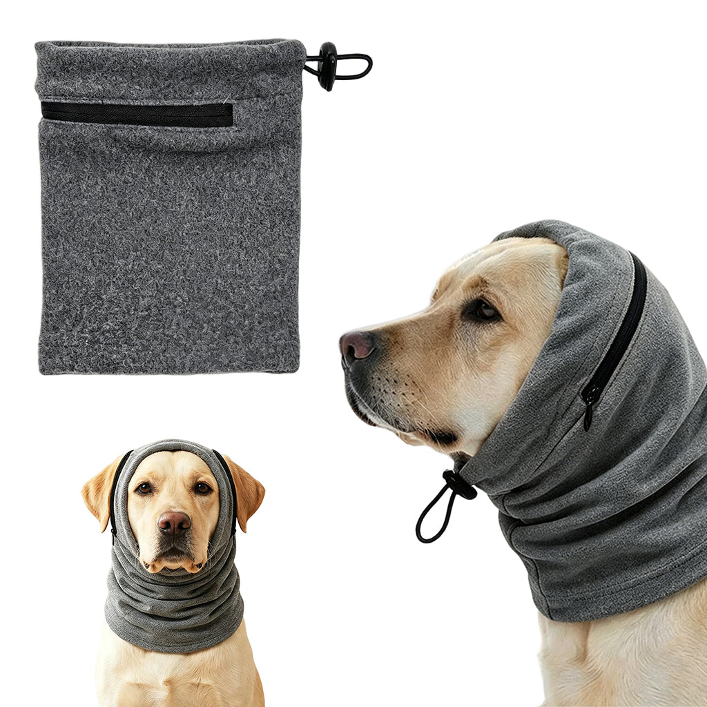 Qpets Dog Ear Hood, Size S, 13 x 16 cm, Adjustable Dual Zippers and Soft Lining