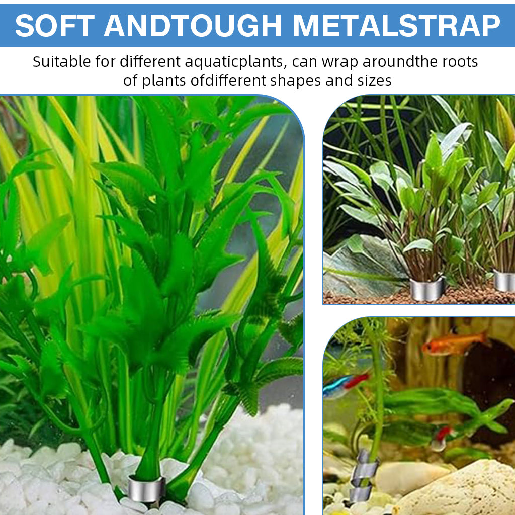 Qpets® 16Pcs Lead Weights for Fish Tank 110mmx10mm Densed Lead Strip Weight Flexible Bendable Lead weight for Anchoring Aquariums Plants or Decroation