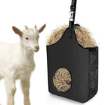 Qpets Slow Feed Hay Bag Hanging Feeder with Adjustable Strap and 600D Oxford Fabric