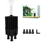 Qpets Aquarium Sponge Filter with Quiet Air-Powered Operation, Bio Balls and Two Sponges for Tanks