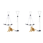 Qpets Cat Teaser Toys for Indoor Play featuring Elastic Hanging Rope & Soft Plush Mice 2PCS