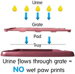 Dog Pet Potty Indoor Training Mesh Toilet, Regular Protect Litter Tray Pan Pad Holder, Keep Paws Dry and Floor Clean (19X 14 Inch, Blue,Suitable for Small Dog)