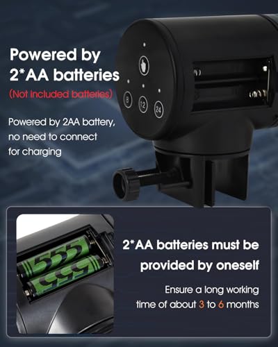 Qpets® Fish Tank Automatic Feeder Aquarium for Home 200ML Large Capacity Auto Food Dispenser Accessories Adjustable 3 PCS