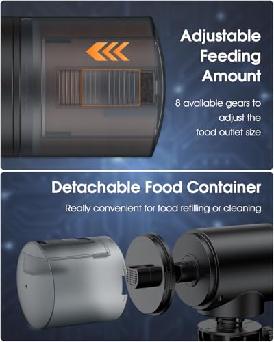 Qpets® Fish Tank Automatic Feeder Aquarium for Home 200ML Large Capacity Auto Food Dispenser Accessories Adjustable 3 PCS