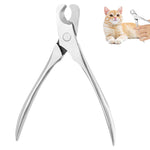Qpets® Cat Nail Cutter Dog Nail Clipper, 5 Inches Pet Nail Clipper for Dogs Cats Labor Saving Spring Loaded Stainless Steel Dog Nail Clipper Trimmer Cats Nail Clipper