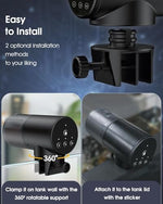 Qpets® Fish Tank Automatic Feeder Aquarium for Home 200ML Large Capacity Auto Food Dispensers Accessories Adjustable Dispenser 2 PCS