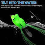 Qpets® Realistic Frog Fishing Lures 3cm Soft Silicone Bait with Reflective Flash, Anti-Escape Barbs & Lifelike Design High-Visibility Topwater Lures for Bass & Trout in Freshwater (2 Pack)
