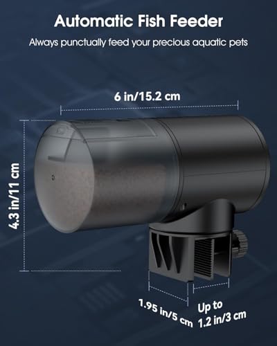 Qpets® Fish Tank Automatic Feeder Aquarium for Home 200ML Large Capacity Auto Food Dispenser Accessories Adjustable 3 PCS