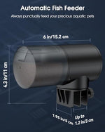 Qpets® Fish Tank Automatic Feeder Aquarium for Home 200ML Large Capacity Auto Food Dispensers Accessories Adjustable Dispenser 2 PCS