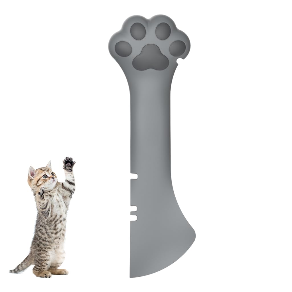 Qpets Cat Paw Can Opener for Food and Pet Cans with Dual Head Scoop & Ring Puller | Silicone Tool