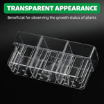 Qpets® Aquarium Plant Basket 3-Compartment Acrylic for Fish Tank Hanging Hydroponics with Draining Holes Accessories 2PCS
