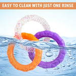 Qpets® TPR Dog Tug Toy Chewing Toys 3.54 inches Dia InterlinkedTri-ring Tear-Resistant Dog Toy