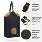 Qpets Slow Feed Hay Bag Hanging Feeder with Adjustable Strap and 600D Oxford Fabric