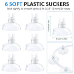 Qpets Fish Tank Oxygen Tube for Aquarium Air Pump with 4m Pipe and 2 Air Stones | Secure Suction Cups