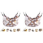 Qpets Winter Hammock Bed for Small Animals with Plush Warm Material | 2PCS Multicolor Set