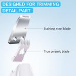 Qpets Dog Paws Hair Trimmer with LED Light for Small Areas and 16CM Design | Rechargeable Quiet Grooming Tool