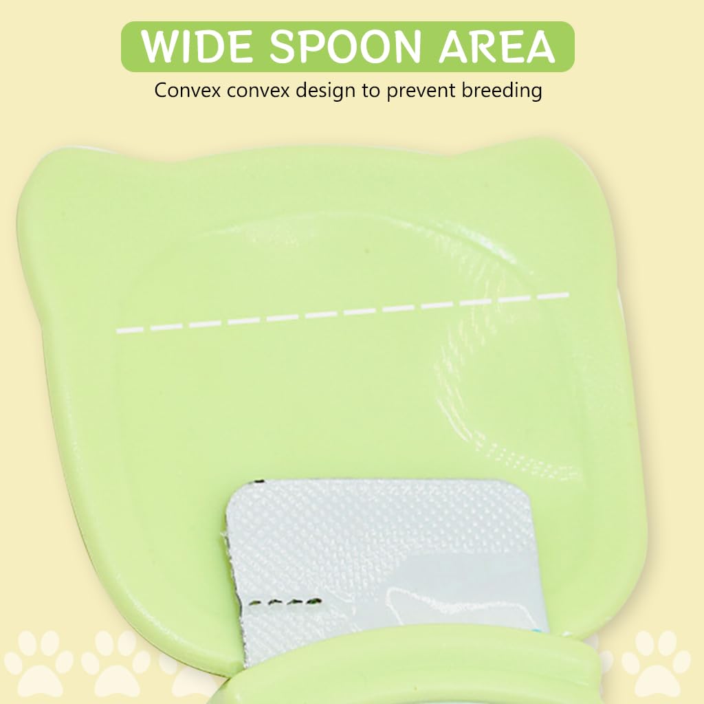 Qpets® Cat Treat Feeding Spoon Pet Moist Treats Strips Feeding Spoon Food Grade Silicone BPA Free Cat Treats Feeding Spoon Portable Feeding Spoon for Soft /Moist Cat Treats