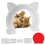 Qpets Cat Door for Interior Doors with 16.5–22 cm Opening and 360° Silent Hinge | ABS Build