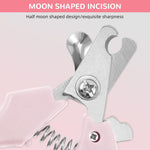 Qpets® Pet Grooming Kit, Dog Grooming Scissors Clippers for Cats Dogs, Pet Hair Trimmer Dog Hair Comb Spring Loaded Stainless Steel Pet Nail Clipper - 4 Pcs