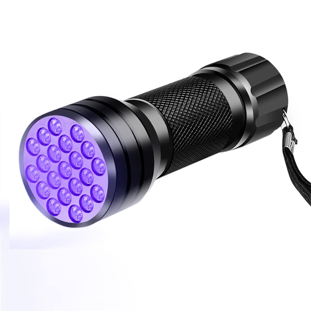 UV Light Torch 21 LEDs, UV Flashlights Black Light for Pet Urine Detection, Blacklight Detector for Dog Urine, Pet Stains, Bed Bug on Carpet/Rugs