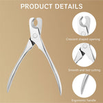 Qpets® Cat Nail Cutter Dog Nail Clipper, 5 Inches Pet Nail Clipper for Dogs Cats Labor Saving Spring Loaded Stainless Steel Dog Nail Clipper Trimmer Cats Nail Clipper