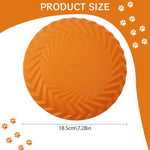 Qpets Dog Toys for Interactive Fetch with 7.2 in Flying Disc featuring Aerodynamic TPR Rubber | Bright Orange Floating Toy for All Breeds