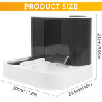 Qpets Auto Pet Feeder for Cats and Dogs with 2.2L Feed and 1.5L Water Tank featuring Built in Filtration System and Transparent Food Grade PP Cabin