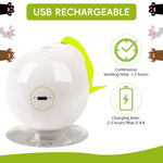 Qpets Electric Cat Teaser Toy with Strong Suction Cup and USB Rechargeable Caterpillar Design