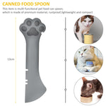 Qpets Cat Paw Can Opener for Food and Pet Cans with Dual Head Scoop & Ring Puller | Silicone Tool