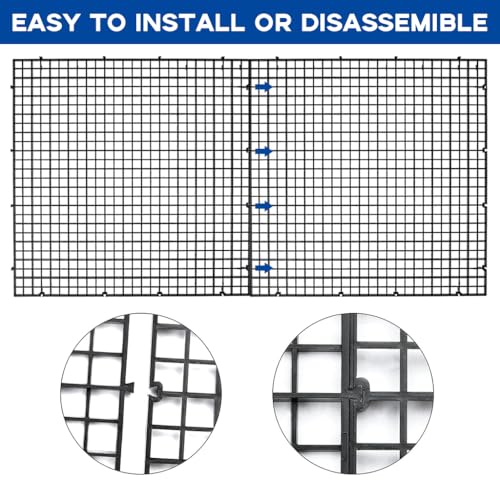 Qpets® 12PCS Fish Tank Divider Kit Mesh Screen with Suction Cups PP Plastic Aquarium Isolation Board Separator for Dividing Fish Turtles Lizards 30x30cm