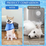 Qpets® Dog Cooling Bandana, Pet Ice Scarf Instant Cooling Collar for Dog Cat, Reusable Cooling Neck Wrap Breathable Scarf for Large Medium Small Pets Summer Accessories