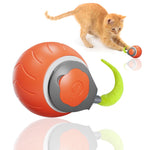 Qpets Smart Cat Toy Ball for Interactive Play featuring 2 Modes and 1.97 in Design | USB Rechargeable Silicone Chasing Toy