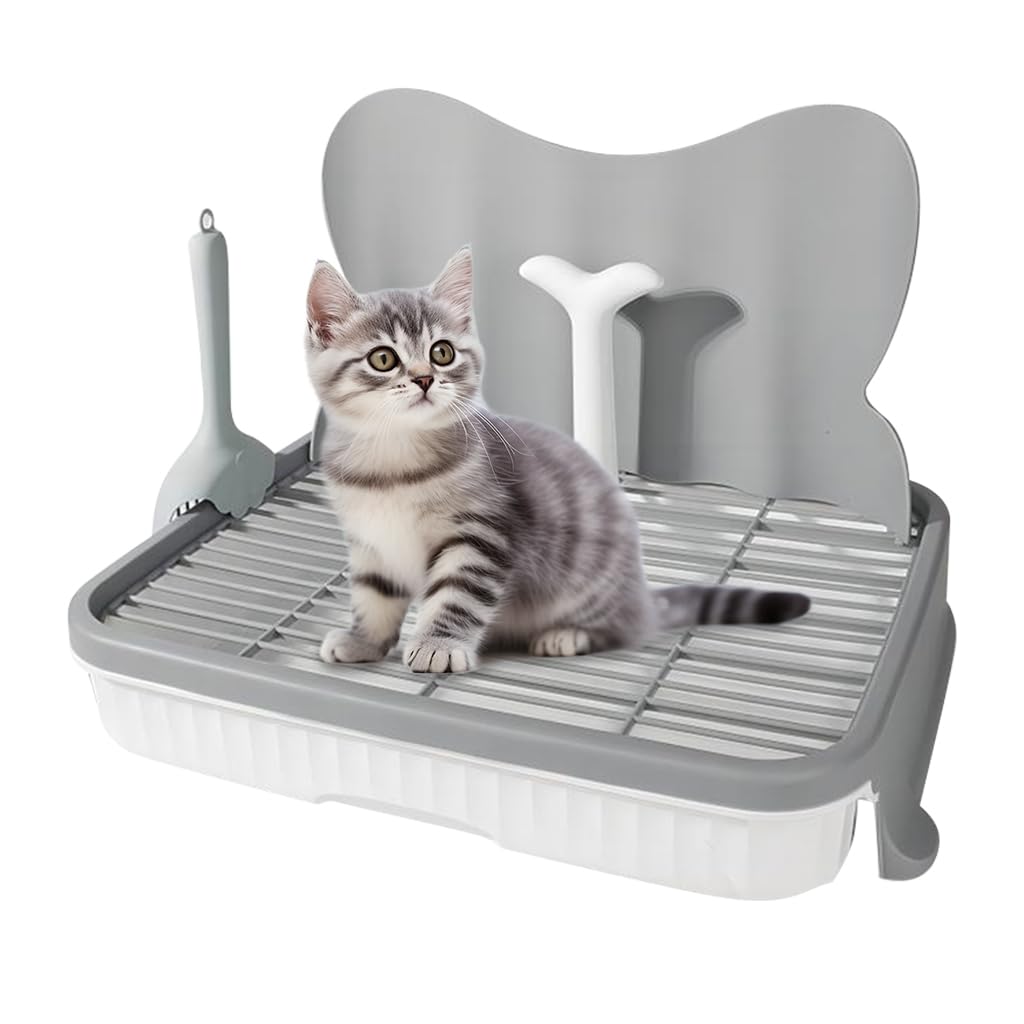 Qpets Dog Potty Training Tray for Small Dogs up to 5 kg with Mesh Grid and Quick Drain | Indoor and Outdoor Toilet