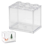 Qpets Small Betta Fish Tank for Desktop Use featuring Stackable Design and 12x8x10.5cm Size | Clear Plastic Mini Aquarium