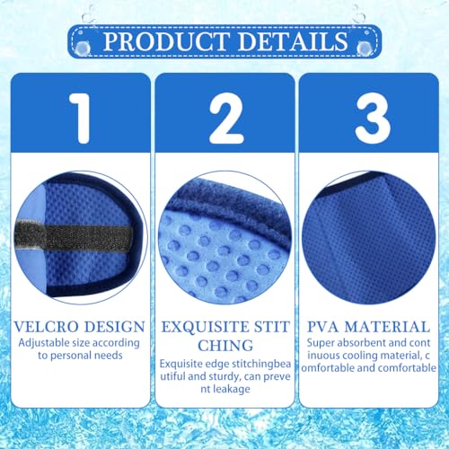 Qpets® Dog Cooling Bandana, Pet Ice Scarf Instant Cooling Collar for Dog Cat, Reusable Cooling Neck Wrap Breathable Scarf for Large Medium Small Pets Summer Accessories