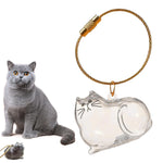 Qpets Cat Fur Keepsake Charm for Bags and Keyrings with Clear Capsule Bottle | Gift for Cat Lovers