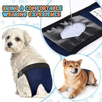 Qpets® Pet Use Breathable Reusable Dogs Diapers Female with 6 Absorbption Cotton Pad Comfort Doggy for Puppy L Recommended Waist 15.7-19.2 Inches 2PCS