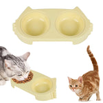 Qpets Dog Food Bowl for Cats and Puppies with 2 in 1 Feeding Design and Non Slip Base