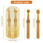 Qpets Dog Toothbrush for Easy Teeth Cleaning with Soft Silicone Bristles and Storage Box | 4 Pack