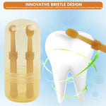 Qpets Dog Toothbrush for Easy Teeth Cleaning with Soft Silicone Bristles and Storage Box | 4 Pack