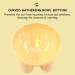 Qpets Elevated Cat Bowl with 3.5 in Raised Stand and Whisker-Friendly 5.4 in Design | PP Safe Anti-Tip Feeder
