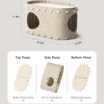 Qpets Cat House for Indoor Cats featuring Three‑Piece DIY Assembly and Oval Open Design 58x33x30cm