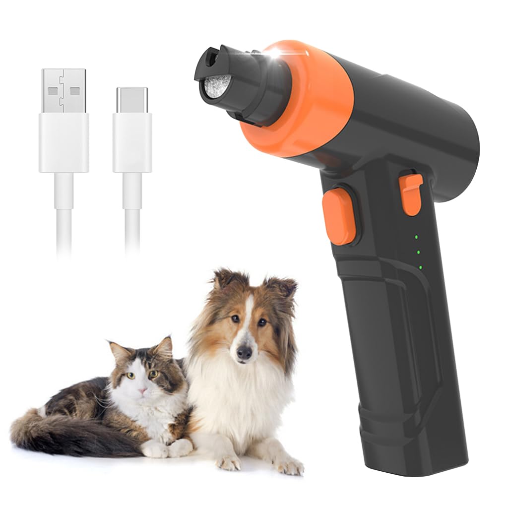 Qpets Dog Nail Grinder with LED Light and 3 Speeds featuring Manual Control Mode | Rechargeable 1200mAh Pet Trimmer for Dogs and Cats